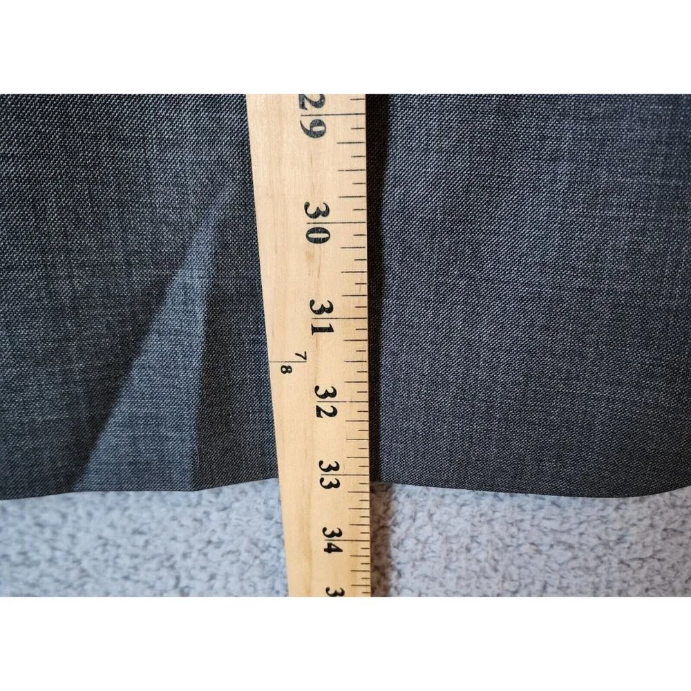 Lauren Ralph Lauren Heather Gray 2 Button Blazer Suit Jacket Size 44 L 100% Wool